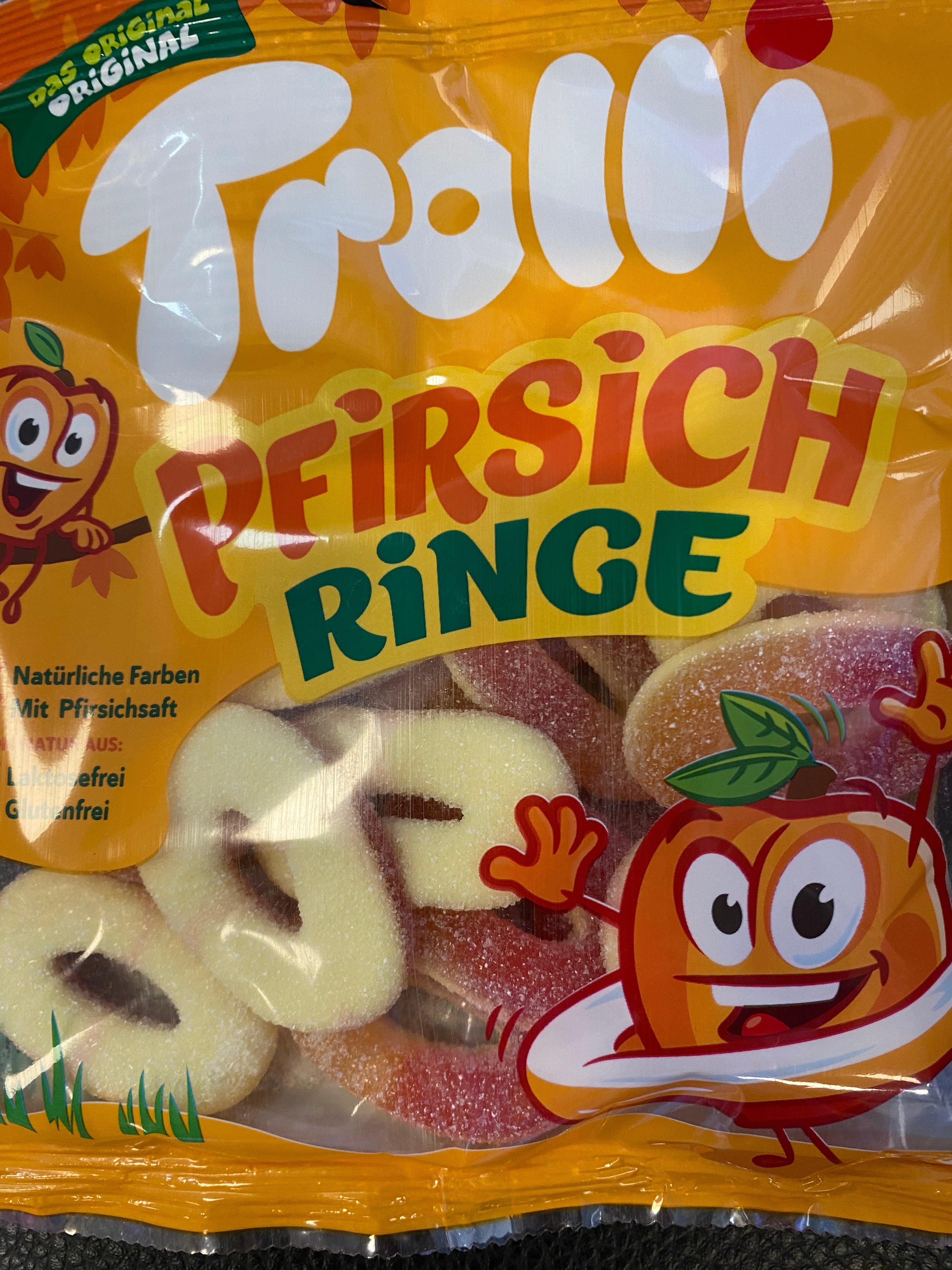 Trolli fersken ringer